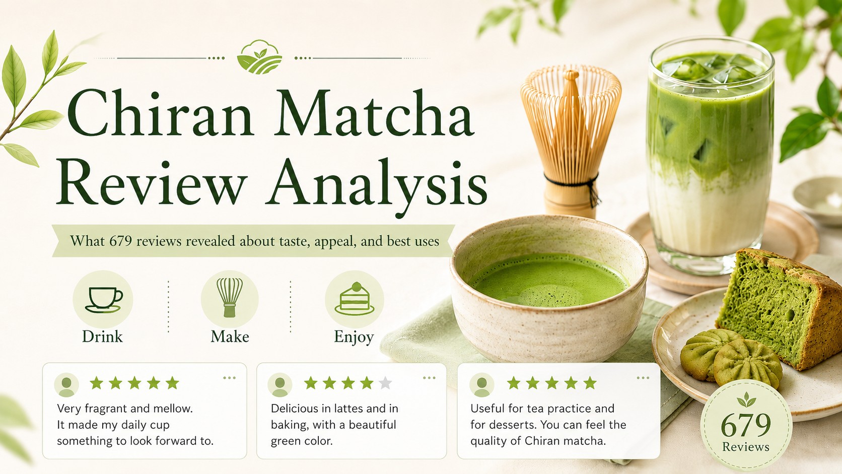 Chiran Matcha Review Analysis based on 679 Japanese customer reviews