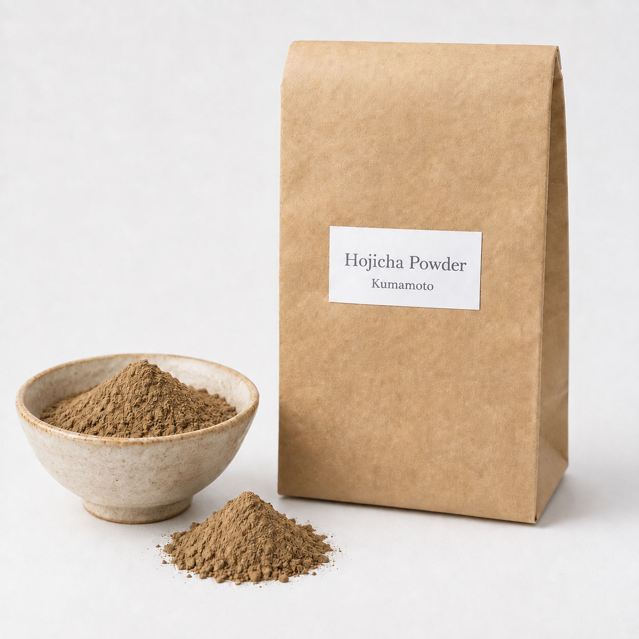 Kumamoto hojicha powder made from first-harvest Japanese tea
