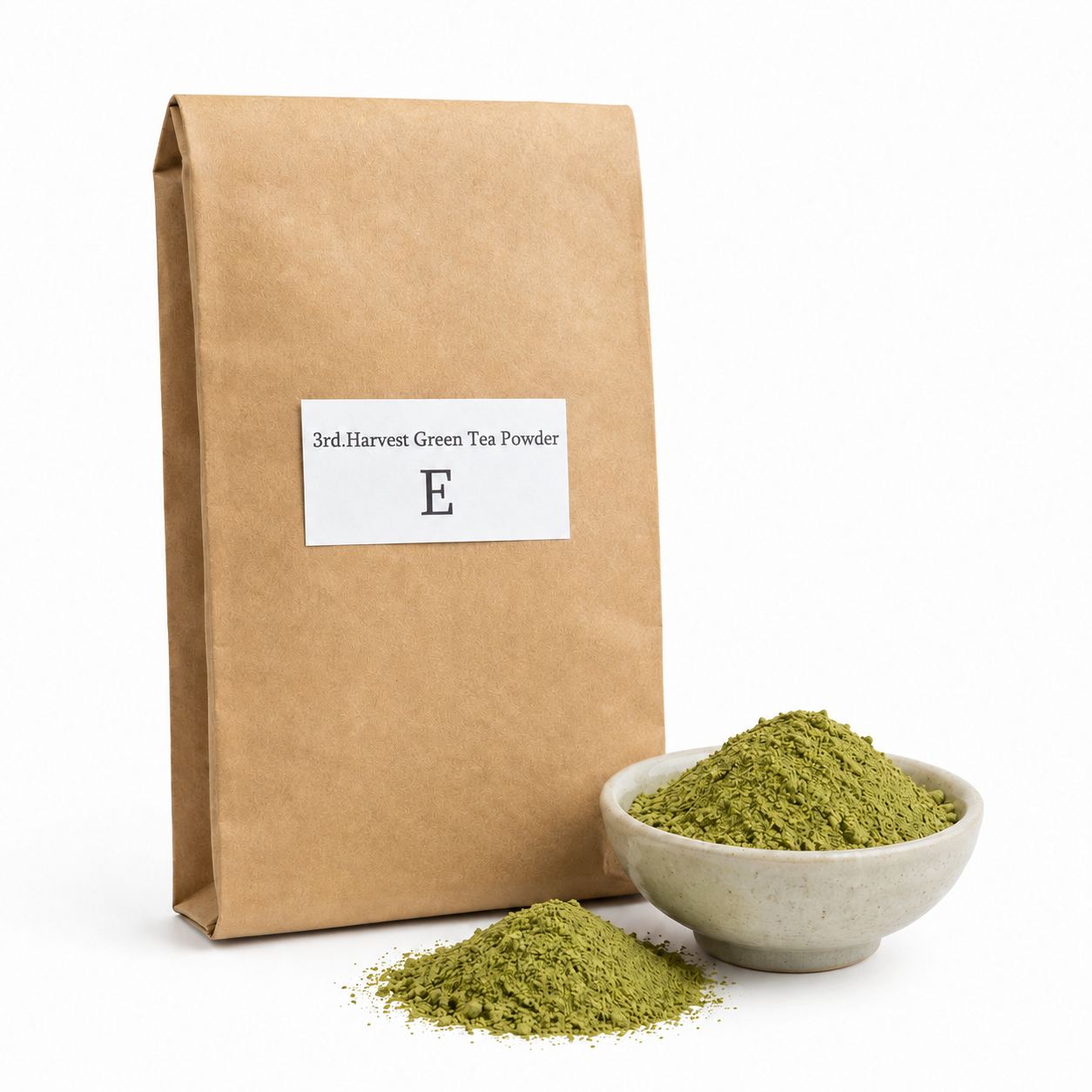 Green Tea Powder E made from third-harvest Saemidori grown in Kumamoto, Japan